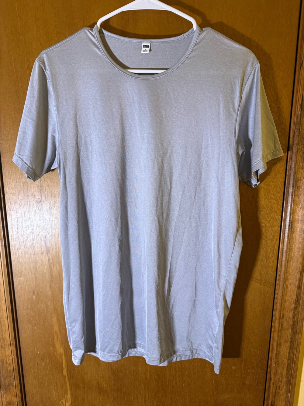 Uniqlo Light Gray Short-Sleeve Crew Neck Tee